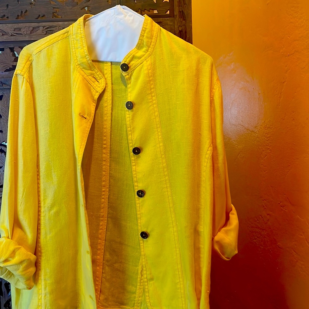 Jacket could be used as a blouse too. It is 100% linen